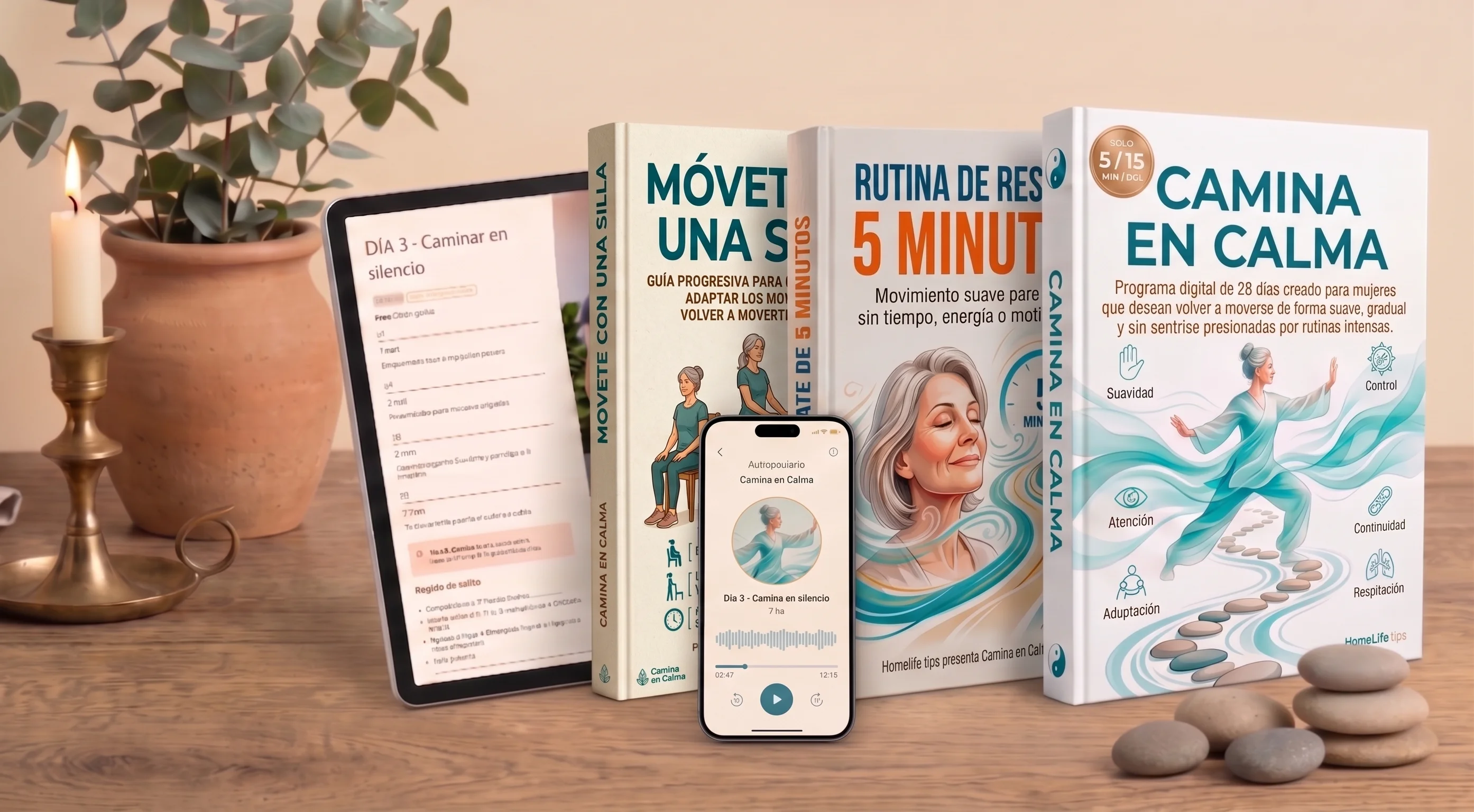 Contenido completo de Camina en Calma